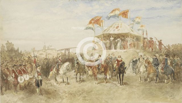 The departure of the Spanish garrison from Den Bosch after the surrender to Frederik Hendrik in 1629 Creator: Charles Rochussen.