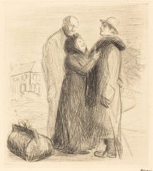 The Departure of the Prodigal Son (first plate, vertical), probably 1912/1913. Creator: Jean Louis Forain
