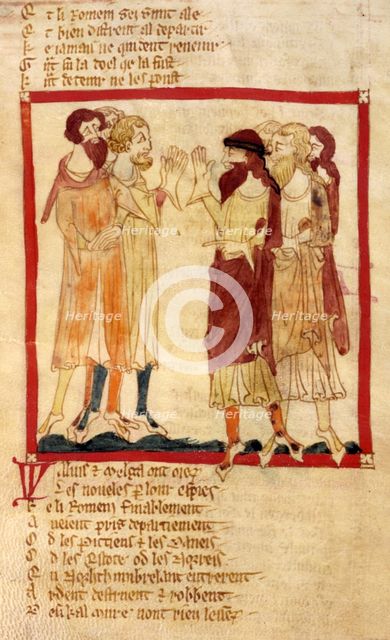 The departure of the Romans, 14th century.  Creator: Unknown.