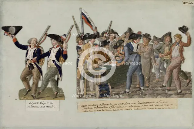 The departure of the volunteers for the revolutionary armies, c. 1793. Creator: Lesueur, Jean-Baptiste (1749-1826).