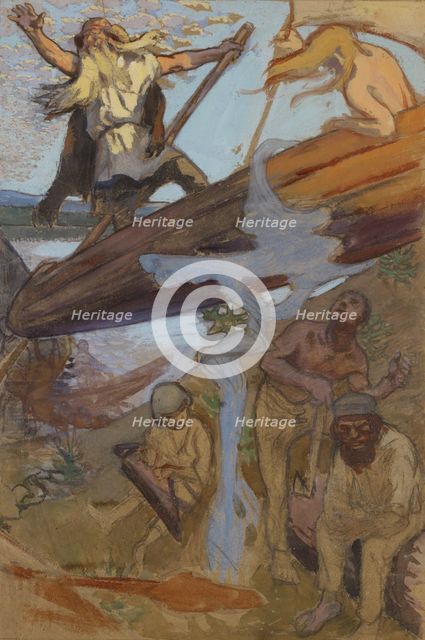 The Departure of Väinämöinen, 1893-1894. Creator: Akseli Gallen-Kallela.