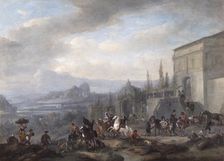 The Departure of a Hawking Party c1650s. Creator: Philip Wouverman