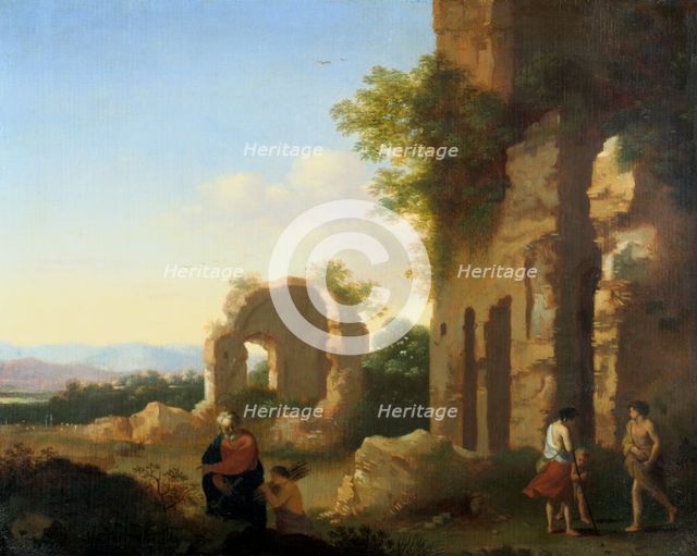 'The Departure of Abraham and Isaac', 17th century. Artist: Cornelis van Poelenburgh