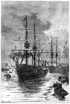 The departure of Albert and Discovery from Portsmouth, 19th century