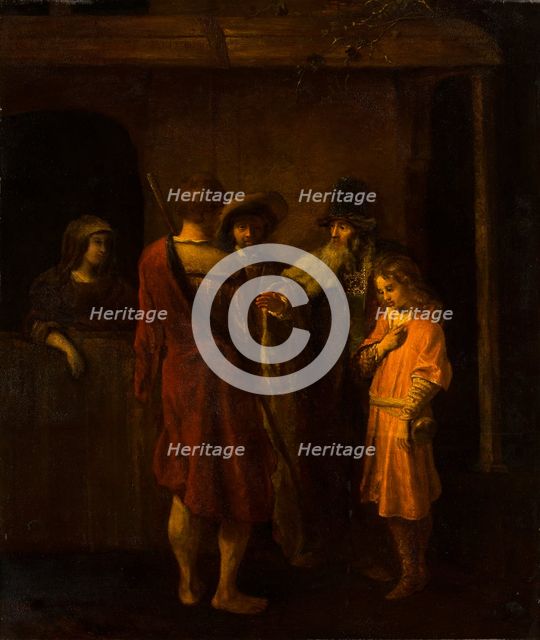 The Departure of Benjamin. Creator: Abraham Van Dyck.