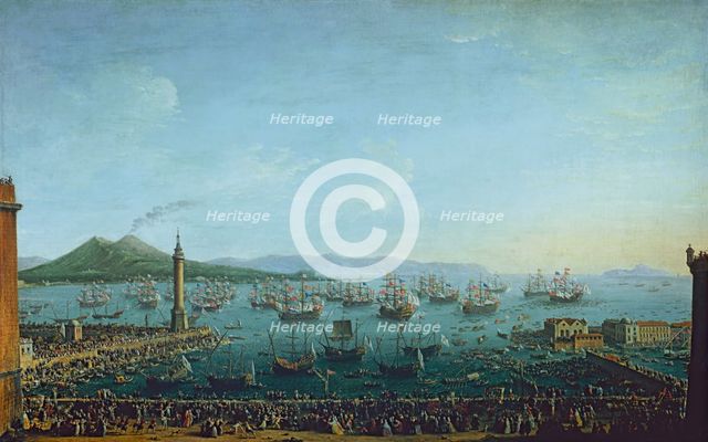 The Departure of Charles III from Naples to Become King of Spain, 1759. Creator: Joli, Antonio (1700-1777).