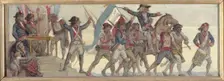 The departure of conscripts, The homeland in danger: Sketch for the school in rue de Chatea..., 1879 Creator: Diogene Ulyssee Napoleon Maillart