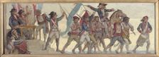 The departure of conscripts, The homeland in danger: Sketch for the school in rue de Chatea..., 1879 Creator: Diogene Ulyssee Napoleon Maillart