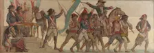 The departure of conscripts, The homeland in danger: Sketch for the school in rue de Chatea..., 1879 Creator: Diogene Ulyssee Napoleon Maillart