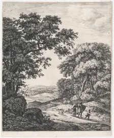 The Departure of Hagar, 17th century. Creator: Anthonie Waterloo