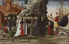 The Departure of Helen and her Entourage for Cythera, c1468. Creator: Dario di Giovanni