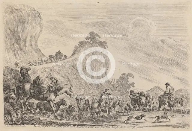 The Departure of Jacob to Egypt, probably 1647. Creator: Stefano della Bella.