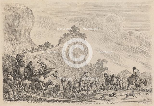The Departure of Jacob to Egypt, probably 1647. Creator: Stefano della Bella.