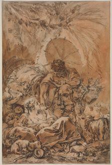 The Departure of Jacob, c. 1755. Creator: François Boucher (French, 1703-1770)