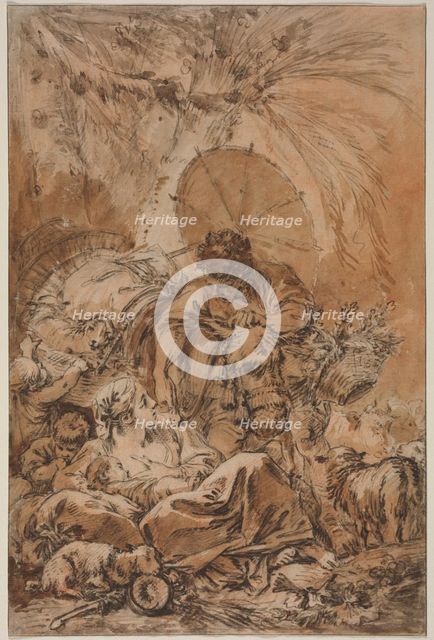 The Departure of Jacob, c. 1755. Creator: François Boucher (French, 1703-1770).