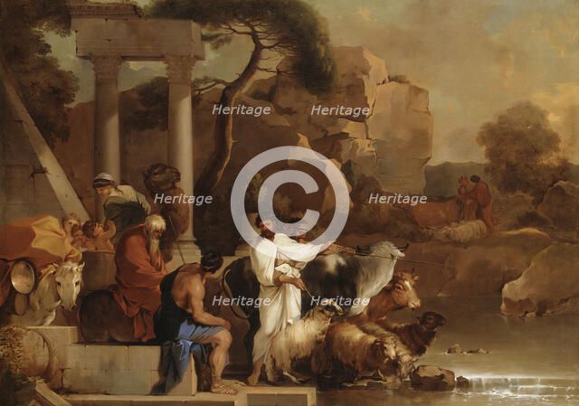 The Departure of Jacob, mid-17th century. Creator: Sébastien Bourdon.