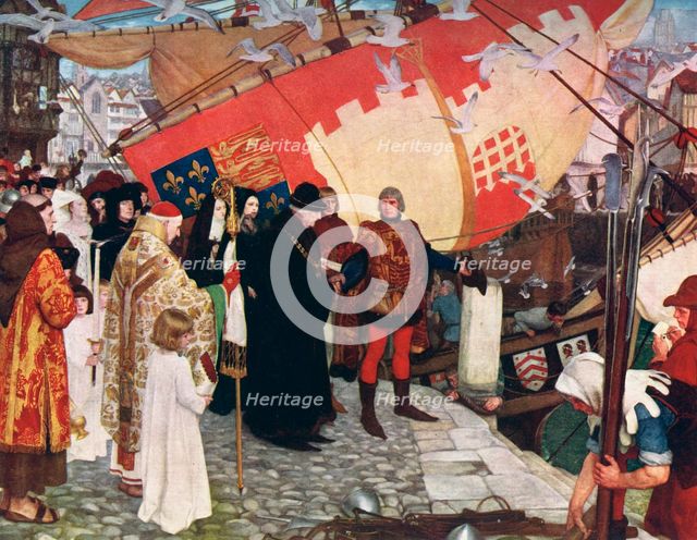 'The Departure of John and Sebastian Cabot...on their First Voyage of Discovery in 1497', 1906. Artist: Unknown