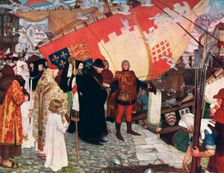 The Departure of John and Sebastian Cabot...on their First Voyage of Discovery in 1497 1906