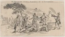 The Deplorable State of America, or Sc___h Government, March 22, 1765., March 22, 1765. Creator: Anon