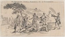 The Deplorable State of America, or Sc___h Government, March 22, 1765., March 22, 1765. Creator: Anon
