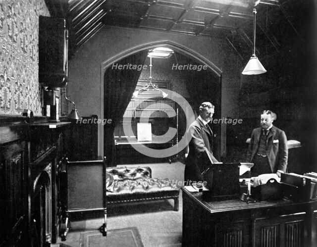 The Deputy Speaker's office, House of Commons, Westminster, London, c1905. Artist: Unknown