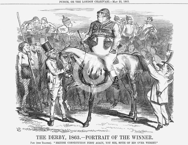 'The Derby 1863 - Portrait of The Winner', 1863. Creator: John Tenniel.