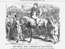 The Derby 1863 - Portrait of The Winner 1863. Creator: John Tenniel