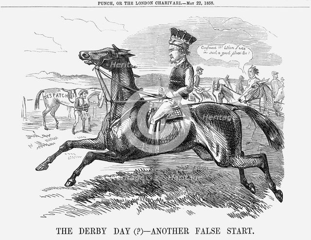 'The Derby Day(?) - Another False Start.', 1858. Creator: Unknown.