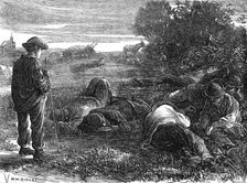 The Derby Day: early morning on Epsom Downs, 1871. Creator: Joseph Swain