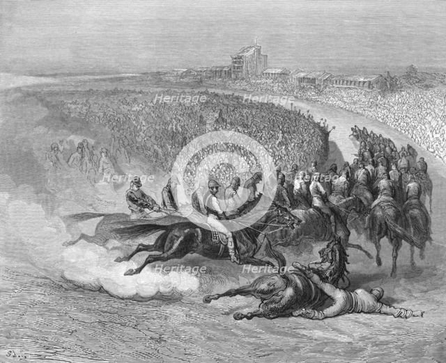 'The Derby - Tattenham Corner', 1872.  Creator: Gustave Doré.
