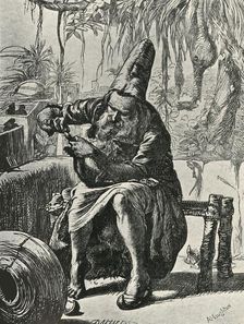 The Dervise Plucks the Hairs from the Cat's Tail 1906. Creator: Dalziel Brothers