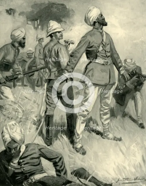 'The Devotion of General Roberts's Sikh Orderly at Spingawi', (1901). Creator: Unknown.