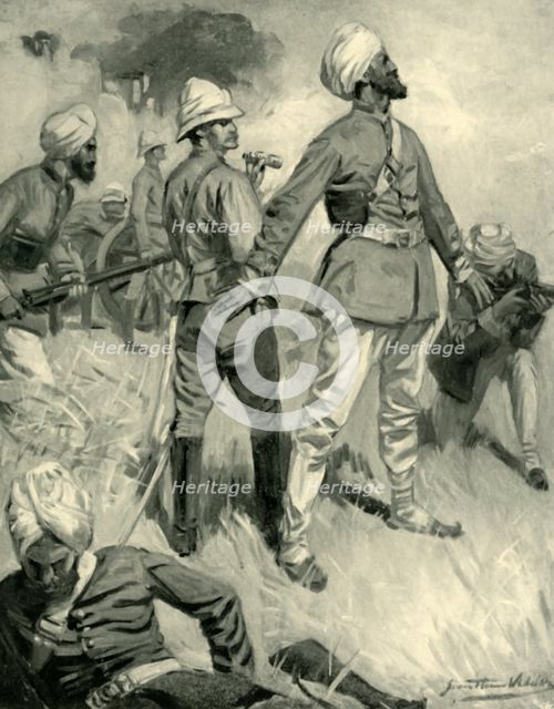 'The Devotion of General Roberts's Sikh Orderly at Spingawi', (1901). Creator: Unknown.
