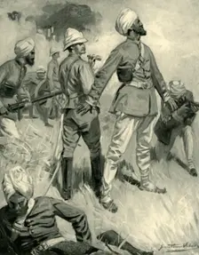 The Devotion of General Roberts's Sikh Orderly at Spingawi (1901). Creator: Unknown