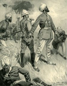 The Devotion of General Roberts's Sikh Orderly at Spingawi (1901). Creator: Unknown