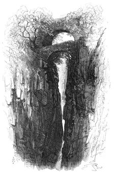 The Devon Valley Railway in Scotland: the Rumbling Brig, 1869. Creator: Unknown