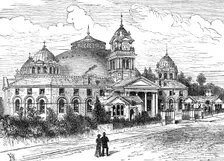 The Devonshire Hospital, Buxton, with the additional building, 1881. Creator: Unknown