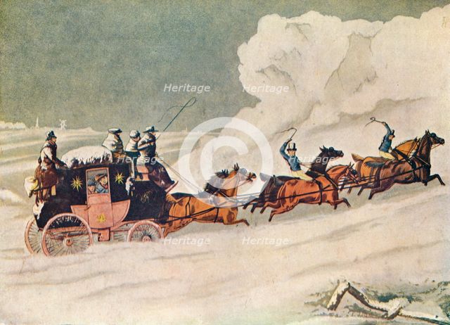 The Devonport Mail Near Amesbury, 1907. Artist: William Havell