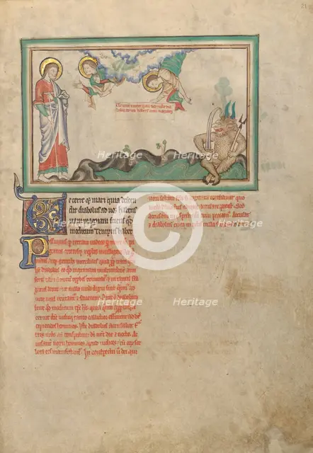 The Devil from the Earth; Dyson Perrins Apocalypse, about 1255-1260. Creator: Unknown.