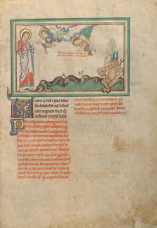 The Devil from the Earth; Dyson Perrins Apocalypse, about 1255-1260. Creator: Unknown