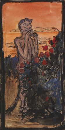 The Devil in the Rose Bush, c1900. Creator: Hugo Simberg
