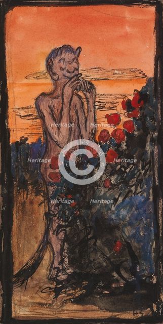 The Devil in the Rose Bush, c1900. Creator: Hugo Simberg.