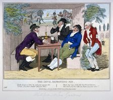 The Devil Reproving Sin 1804. Artist: Anon