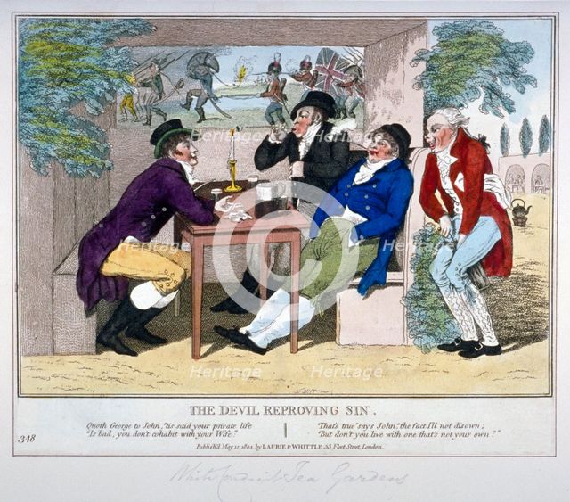 'The Devil Reproving Sin', 1804. Artist: Anon