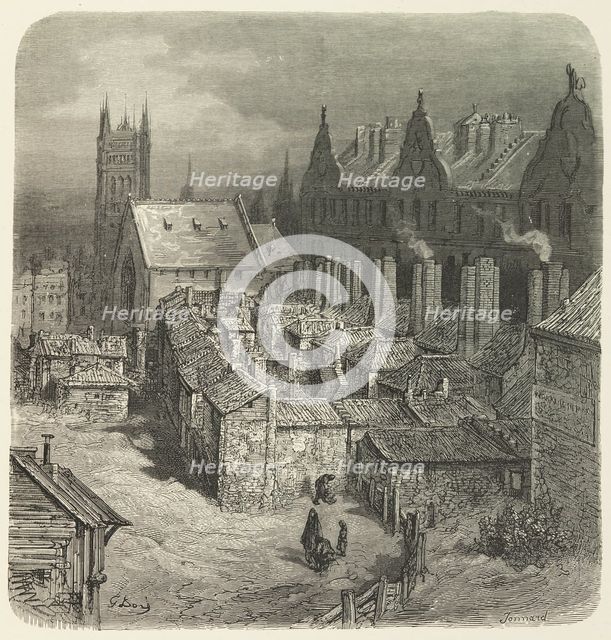The Devil's Acre, Westminster, 1872.  Creator: Paul Jonnard.
