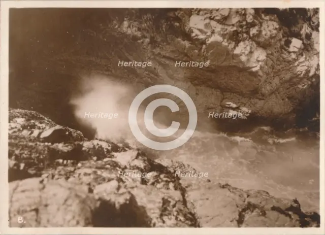 'The Devil's Bellows, Kynance Cove', 1927. Artist: Unknown.