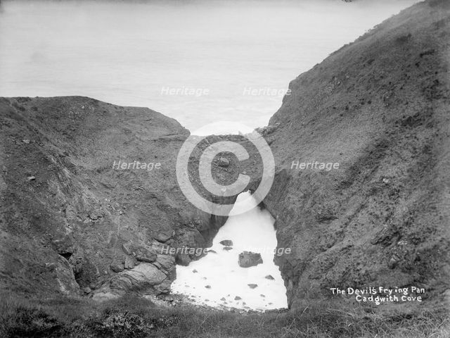 The Devil's Frying Pan, Cadgwith Cove, Cornwall, 1896-1920. Artist: Alfred Newton & Sons.