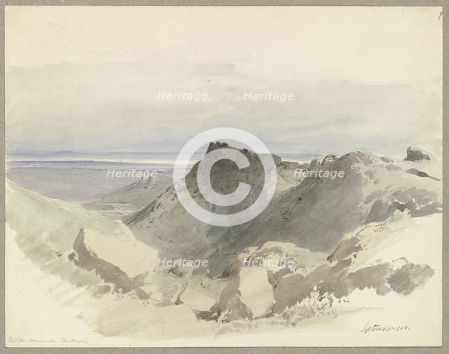 The Devil's Wall near Blankenburg in the Harz Mountains, 1844. Creator: Carl Theodor Reiffenstein.