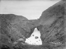 The Devil's Frying Pan, Cadgwith Cove, Cornwall, 1896-1920. Artist: Alfred Newton & Sons