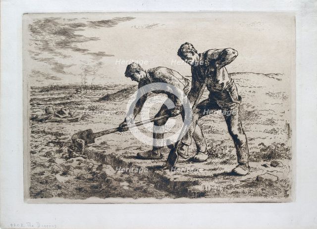The Diggers, 1855-1856. Artist: Jean Francois Millet.